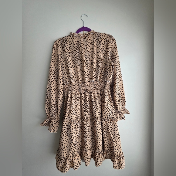Leopard Print Long Sleeve Dress - Picture 9 of 9